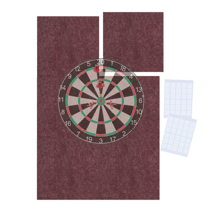 Protection de cible de fléchettes, tapis en feutre 6 pièces