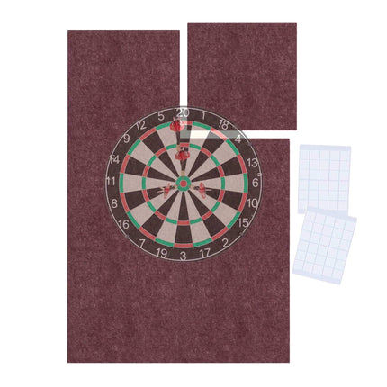 Protection de cible de fléchettes, tapis en feutre 6 pièces