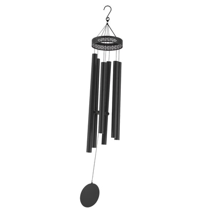 Deep Tone Wind Chimes, 58 in, 6 Aluminum Tubes, Black