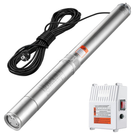 Deep Well Submersible Pump 1500W, 108 m Head, Steel