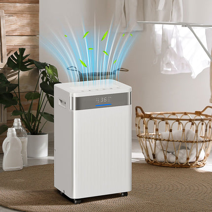 Déshumidificateur, réservoir de 4,5 L, minuterie 24 heures, affichage LED