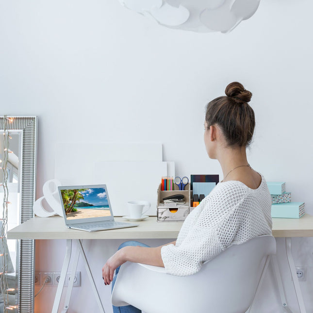Organiseur de bureau aspect marbre