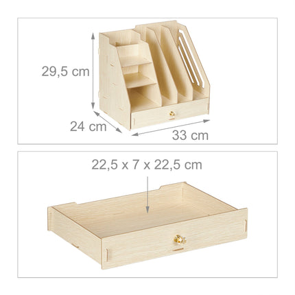 Organiseur de bureau avec compartiments