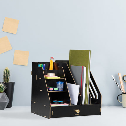 Organiseur de bureau avec compartiments