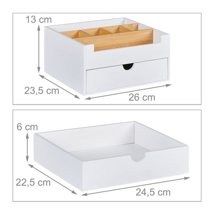 Schreibtisch-Organizer mit 6 Fächern und Schublade
