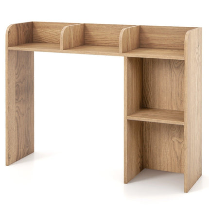 Étagère de bureau étagère de table en bois polyvalente étagère d'affichage de bureau d'ordinateur à 3 niveaux naturel