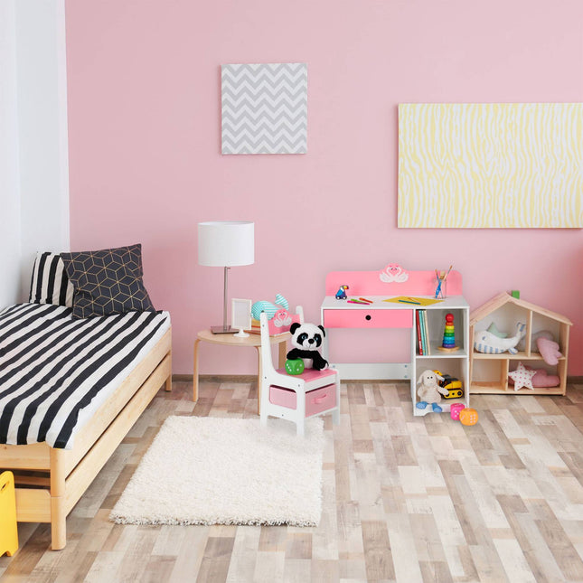 Schreibtisch und Stuhl für Kinder Schwan