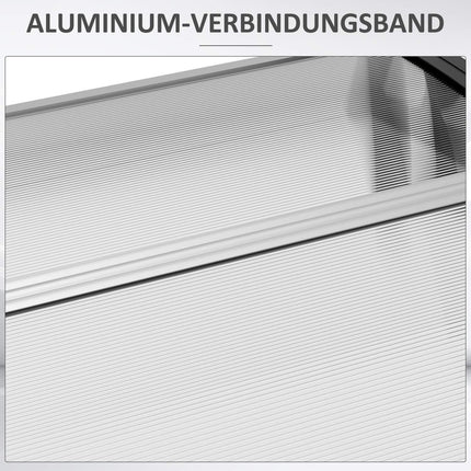 Aluminum outdoor roof with UV and rain protection, black