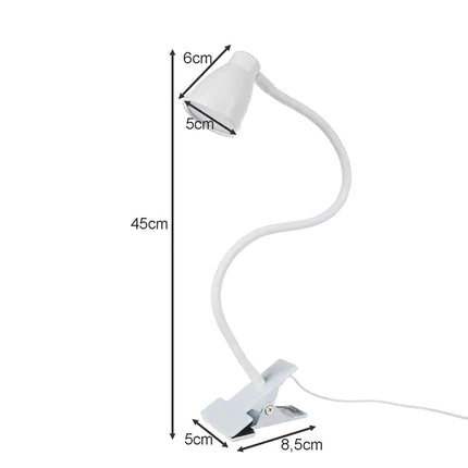 Schreibtischlampe mit Clip - weiß Izoxis 19455 