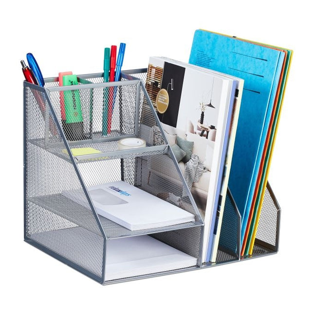 Organisation de bureau 7 étagères en métal
