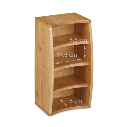 Organisation de bureau en bambou 4 compartiments