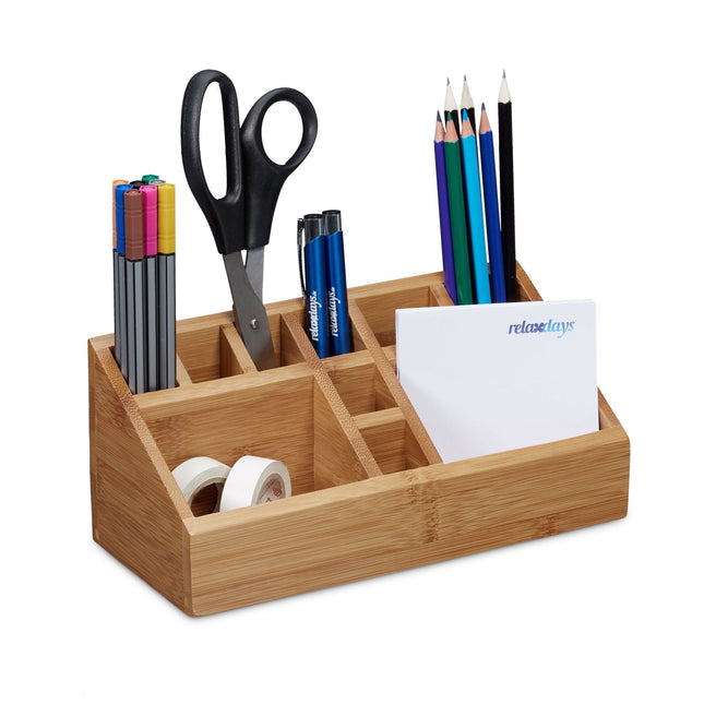 Organisation de bureau en bambou