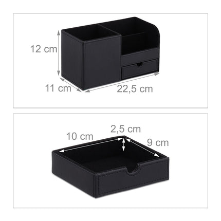 Organisation de bureau en similicuir