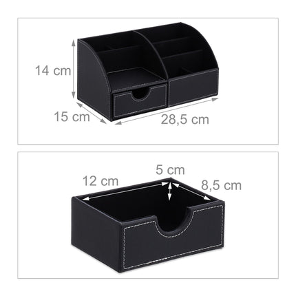 Organisation de bureau en similicuir