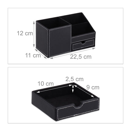 Organisation de bureau en similicuir