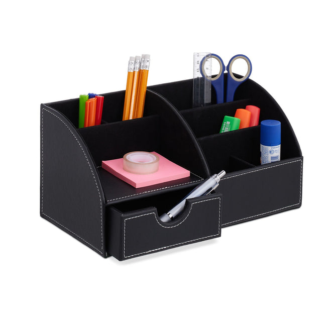 Organisation de bureau en similicuir
