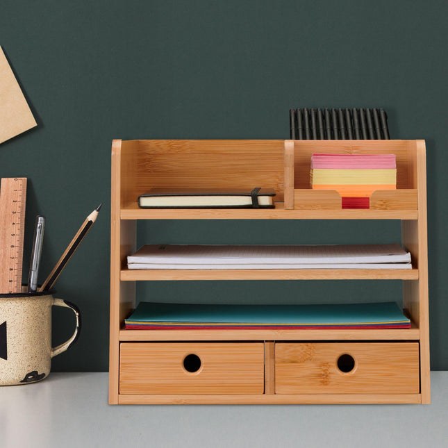 Organisation de bureau avec 2 tiroirs