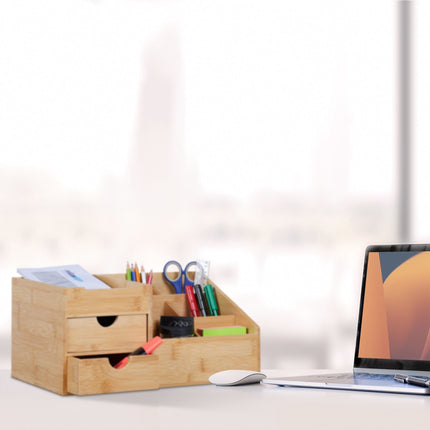 Organisation de bureau avec 2 tiroirs