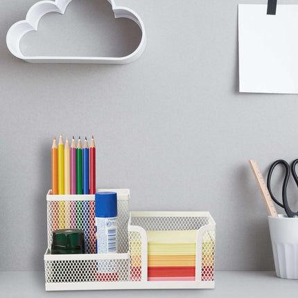 Organisation de bureau avec 3 compartiments