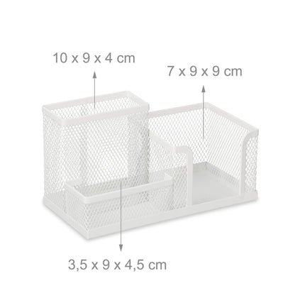 Organisation de bureau avec 3 compartiments
