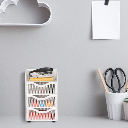 Organisation de bureau avec 4 compartiments