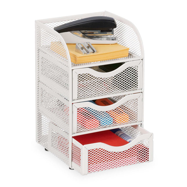 Organisation de bureau avec 4 compartiments