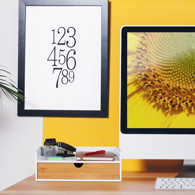Organisation de bureau avec tiroir