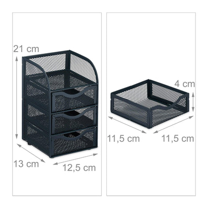 Organisation de bureau avec tiroirs
