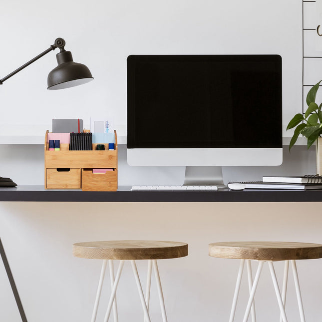 Organisation de bureau avec tiroirs
