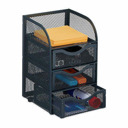 Organisation de bureau avec tiroirs
