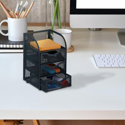 Organisation de bureau avec tiroirs