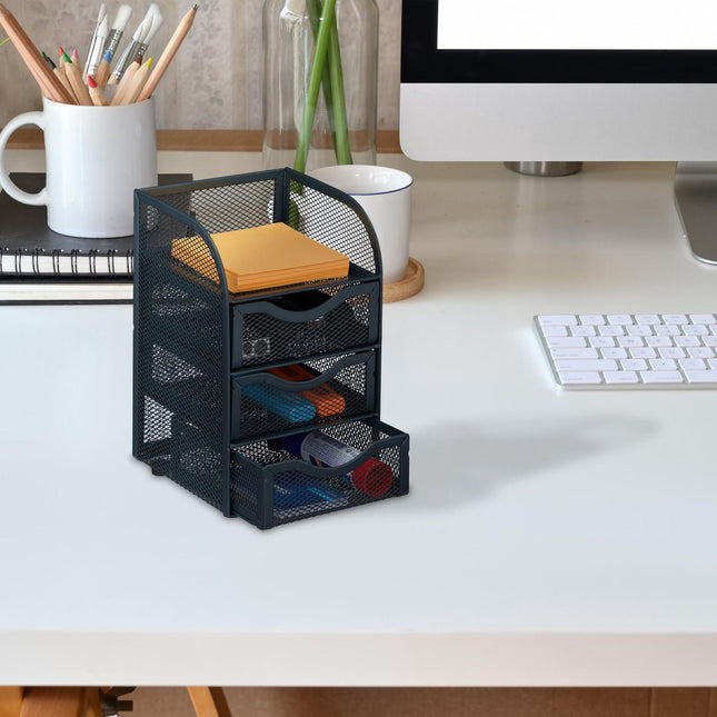 Organisation de bureau avec tiroirs