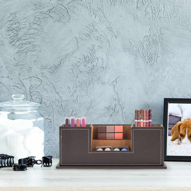 Organiseur de bureau en cuir artificiel