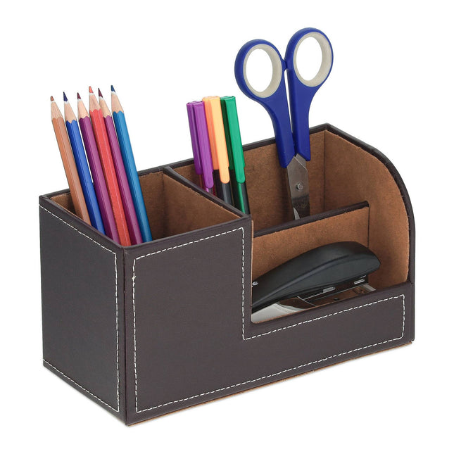 Organiseur de bureau en cuir artificiel