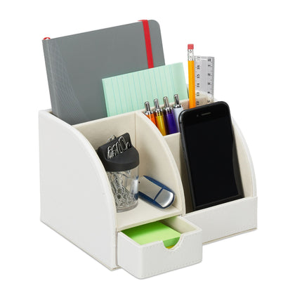 Organiseur de bureau en cuir artificiel