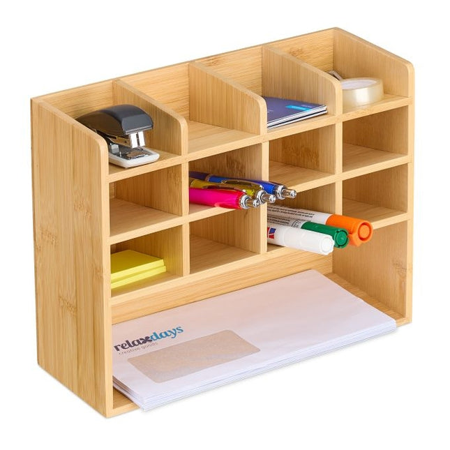 Organiseur de bureau en bambou