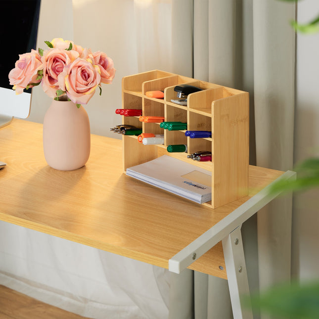 Organiseur de bureau en bambou