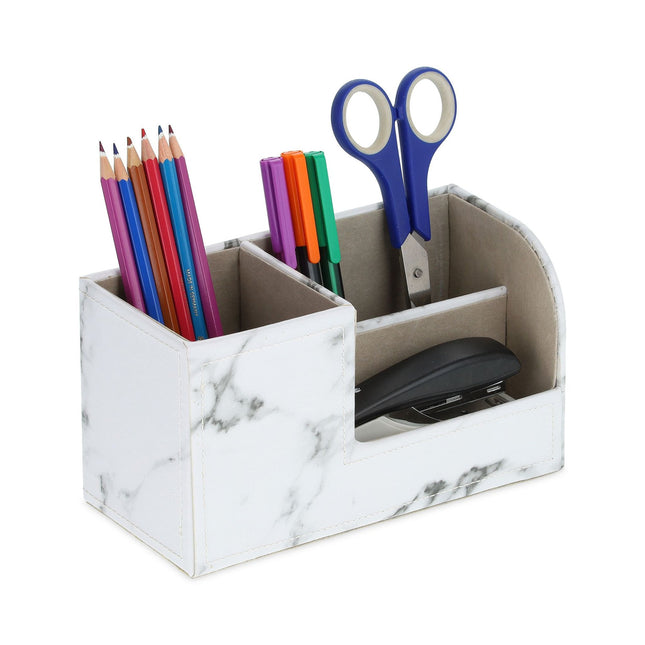 Organiseur de bureau aspect marbre