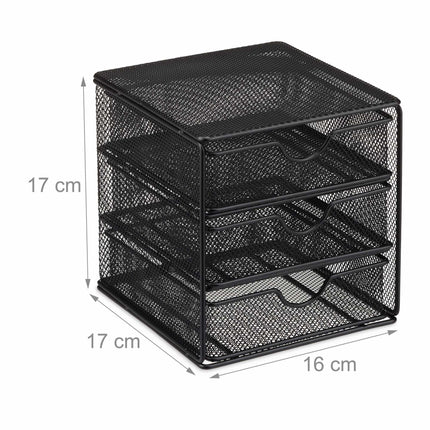 Schreibtisch-Organizer aus Metall mit 3 Fächern