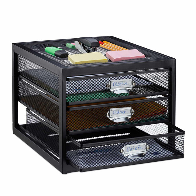 Bureau de rangement A4 avec 3 tiroirs