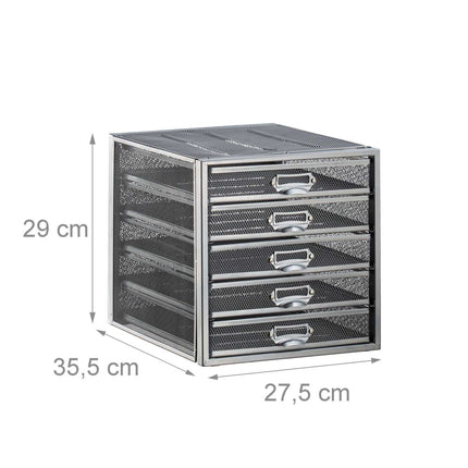 Bureau de rangement A4 avec 5 tiroirs