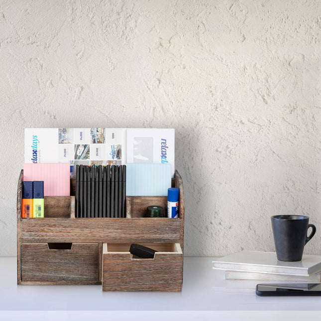 Rangement de bureau en bois