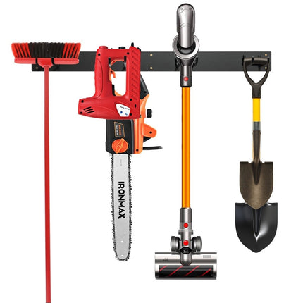 Support mural pour appareils avec 4 crochets doubles Porte-outils de jardin Capacité de charge de 150 kg