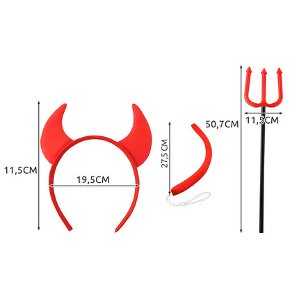 Teufelskostüm - 4er-Set S22140 