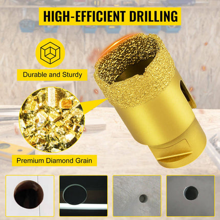 Diamond Hole Saw Set, 6-Piece 20-68mm M14 for Tile