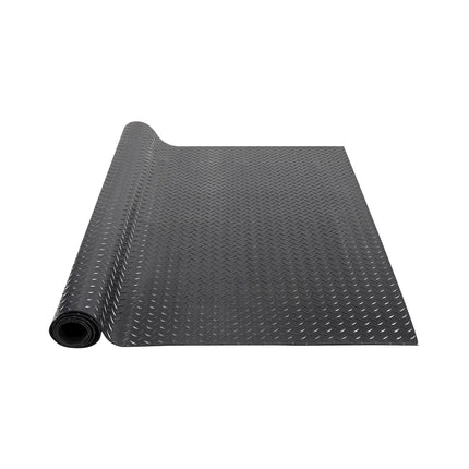 Diamond-Plate Rubber Flooring Roll, 4x8 ft, 3 mm