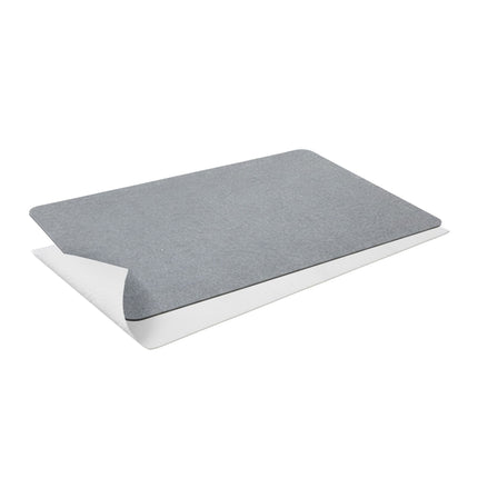 Tapis de bain en terre de diatomées - Antidérapant, séchage rapide, gris