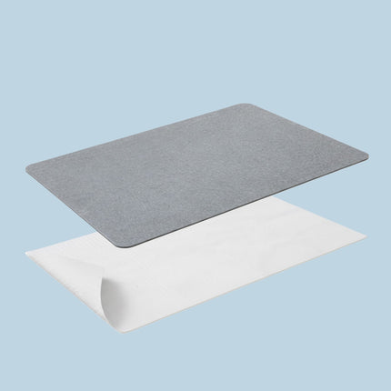 Tapis de bain en terre de diatomées - Antidérapant, séchage rapide, gris