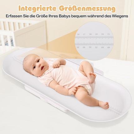 Pèse-bébé numérique avec plateau amovible, compatible avec application