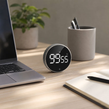 Digitaler Küchentimer, LED-Anzeige, Silber, Magnetisch
